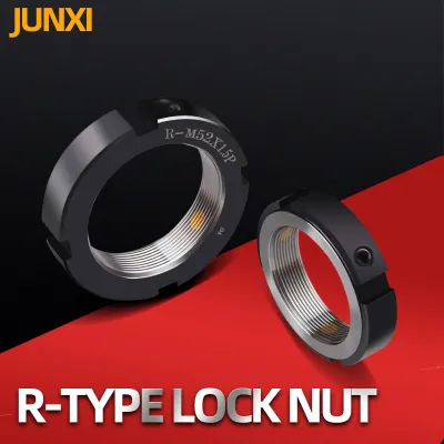 1Pcs R type radial precision lock nut screw rod round nut anti-return anti-loosening lock bearing bar fast bearing anti-skid