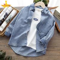 Esspreso Boys denim shirt New tops Childrens jacket Long-sleeved shirt