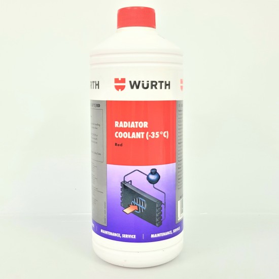 Hcmnước làm mát động cơ wurth radiator coolant 1l màu đỏ màu xanh - ảnh sản phẩm 1