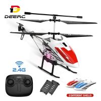 ZZOOI DEERC Remote Control Helicopter Altitude Hold RC Planes With Gyro For Kid Beginner 2.4G Aircraft Indoor Flying Boys Toys DE51