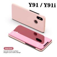 Case Vivo Y91 Y91i Y95 เคสฝาเปิดปิดเงา สมาร์ทเคส เคสวีโว่ Y91i Y91 Y95 เคสกระเป๋า เคสเงา เคสตั้งได้ Smart Case