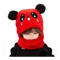 Limited Time Discounts Cartoon Hat For Girls Boys Scarf Thicken Cap Winter Hat For Kids Newborn Baby Stuff Children Hat Plus Fleece Kids Caps 1-18Years