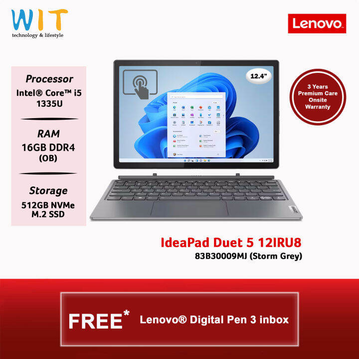 Lenovo Ideapad Duet 5 12iru8 83b30009mj Intel Core I5 1335u 16gb Ram 512gb Ssd 124 25k 9728