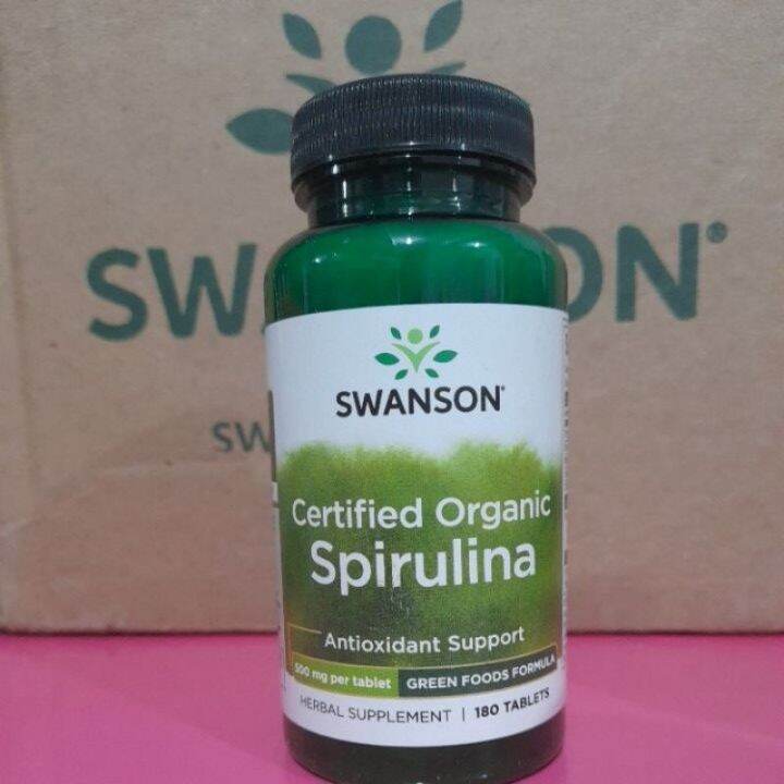 Hot sn06jzt Spirulina 100 Certified Organic 500 mg. 180 tablets Expiry