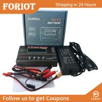 Foriot  V3แบตเตอรี่ Lipo B6เครื่องชาร์จแบบสมดุล80W ที่ชาร์ตดิจิทอลสำหรับ Nimh/nicd (1-15 Cell) /แบตเตอรี่ลิเธียม (1-6 Series) /แรงดันไฟฟ้าของแบตเตอรี่ตะกั่วกรด (2V-20V) เครื่องชาร์จแบตเตอรี่แอลซีดีพร้อมแหล่งจ่ายไฟ