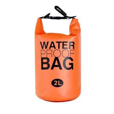 Hiking fun💕 กระเป๋าเป้กันน้ำ2ลิตรสำหรับใส่ว่ายน้ำคายัคแม่น้ำเดินป่าลอยน้ำพายเรือแคนูดำน้ำ