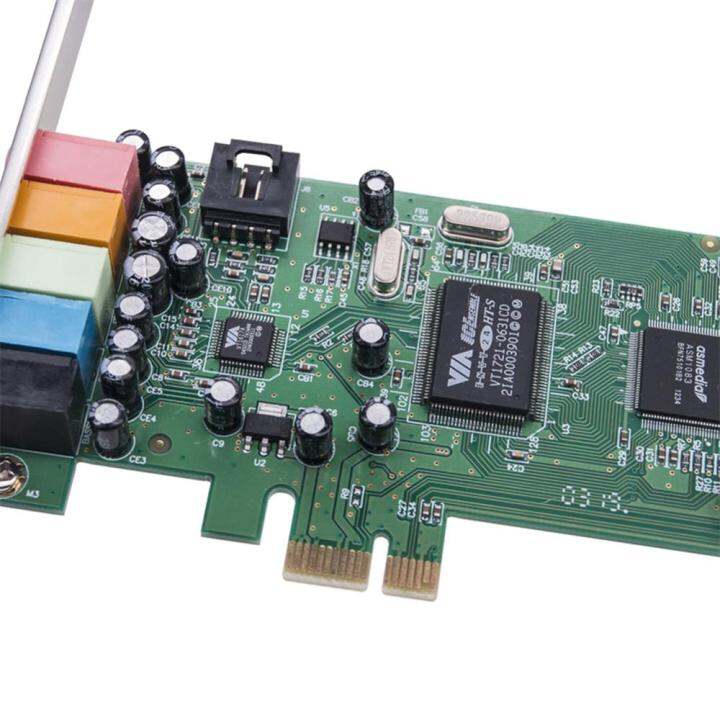 pci-e-ซาวน์การ์ดดิจิทัลสัญญาณเสียงชิปเซ็ต-cmi8738อะแดปเตอร์เสียงดิจิตอล5-1ช่องการ์ดเสียงแบบพกพาสำหรับ3d-เล่นเกมเพลง