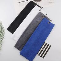 Tri-fold Golf Towel Premium Microfiber Fabric Heavy Duty Carabiner Clip Four Color Options Gift For Men And Women