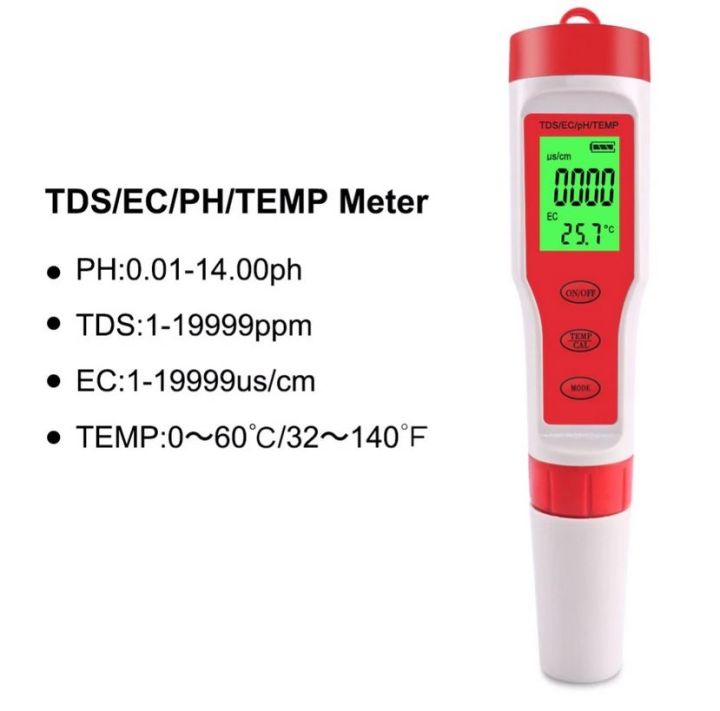 เครื่อง-วัด-ค่า-ph-วัดธาตุอาหารab-สำหรับการปลูกผักไฮโดรโปนิกส์-สระว่ายน้ำ-4in1-ph-ec-tds-temp-ไฮโดรโปรนิกส์-hydroponics-ph-meter-ec-meter-4-in-1