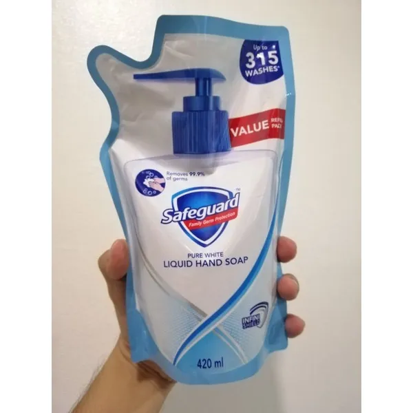 Safeguard Pure White Liquid Hand Soap Value Refill Pack‼️ 420ml Lazada Ph