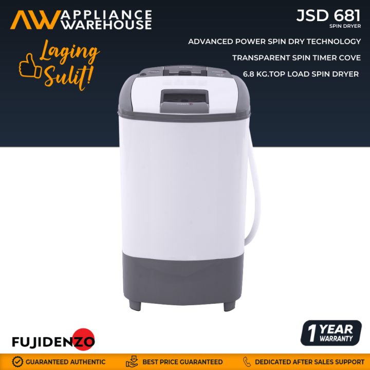 Fujidenzo JSD 681 6.8 kg. Top Load Spin Dryer Lazada PH