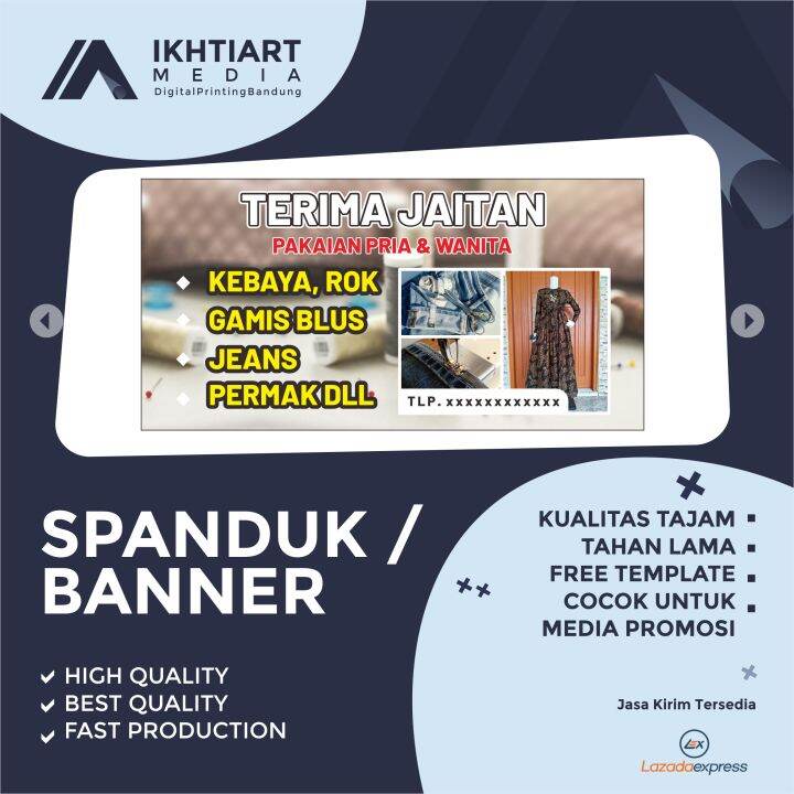 Spanduk Banner Backdrop Permak Terima Jahit 150X60 | Lazada Indonesia