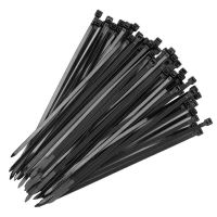 High efficiency nylon cable ties self-locking 100 pcs wholesale self-locking plastic cable ties one tension cable ties black and white high tension