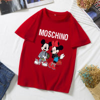 Moschino( 7 สี พร้อมส่ง!!!) เสื่อยืดพิมพ์ลายมิกกี้ เสื้อยืดแฟชั่นมาแรง ผ้าดีใส่สบายราคาถูก ปลีก-ส่ง (S-XXL)
