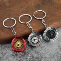 BBS Hot Wheel Rim Keychain 3D Keyring Creative Accessories Racing Wheels Auto Part Model Key Chains for Car Lovers Pendant Gift