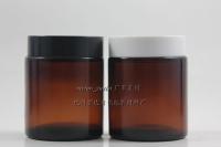 20pcs 100g brown glass cream jar with plastic black or white lid empty glass 100 g cosmetic jar glass 100ml mask cream jar