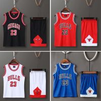 ชุดบาสเกตบอล NBA สำหรับเด็กชุดเจอร์ซีย์ Chicago Bulls No.23ชุดเสื้อบาสเก็ตบอลพร้อมชุดโมเดล