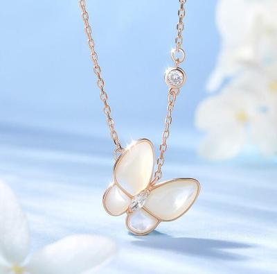 [COD] Mother-of-pearl butterfly necklace female summer niche light luxury temperament high-end 2022 new clavicle chain gift