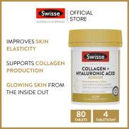 Viên Uống Đẹp Da Swisse Beauty Collagen + Hyaluronic Acid Booster 80 Viên