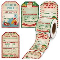 【YF】►∏  50-200pcs Tags Claus Labels Stickers decoration  To From  from Cards