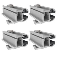 【CW】∈✠☇  4pcs Panel Thin Film End Clamp Connecting And Fixing Aluminum Clamps 80x36x28.6mm 6-10mm Panels