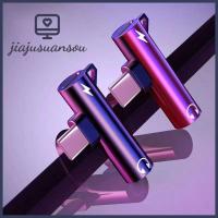 JIAJUSUANSOU ข้อต่อเชื่อม90 ° ชนิด C-3.5มม.,อะแดปเตอร์เชื่อมหูฟังอัลลอย2 In 1 USB Type-C ถึง3.5มม. ตัวแยกแจ็คแฟชั่นน้ำหนักเบาอะแดปเตอร์เชื่อมหูฟังหูฟัง Aux สำหรับ Huawei Xiaomi /OPPO