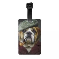 【DT】 hot  Cute English Bulldog Luggage Tags Custom Pets Doggo Dogy Funny Puppy Baggage Tags Privacy Cover Name ID Card