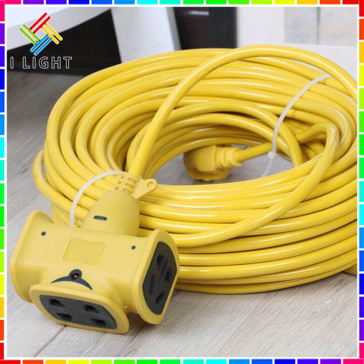 （Fast delivery）10M/20M/30M Extension Cord Socket 14 Socket Bold Copper