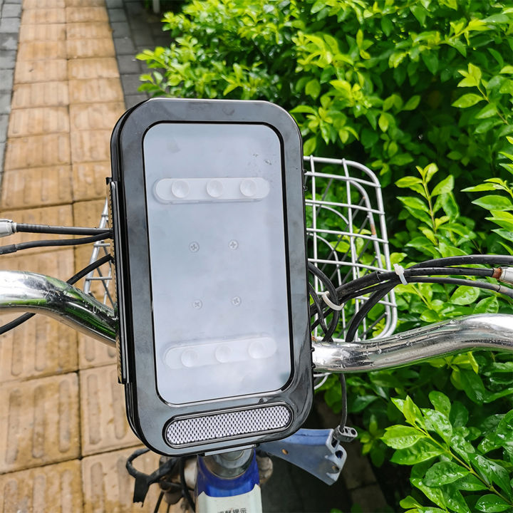 การจัดเก็บขนาดใหญ่-f81จักรยานโทรศัพท์เมา360องศาหมุนหน้าจอสัมผัสการดูดซึม-shock-สากลจักรยานกันน้ำนำทางโทรศัพท์มือถือสนับสนุนสำหรับขี่จักรยานยึดโทรศัพท์