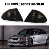 1คู่มุมไฟเลี้ยวด้านหน้าไฟเลี้ยวสำหรับ BMW E46 3 Series ซีดาน1998-2001ไม่มีหลอดไฟรมควันเลนส์