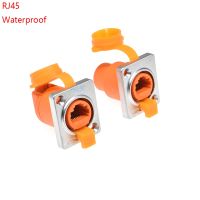 1PCS Waterproof IP65 RJ45 female socket panel mounting holder adapter RJ45 female to female Network Ethernet connector 8PIN 8P8C