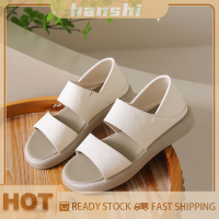 hanshi [2023 new HOT FASHION] lazlook รองเท้าแตะแฟชั่นส้นเตี้ยกันลื่นนุ่มใส่เดินชายหาดลำลองรองเท้าแตะโรมันสำหรับผู้หญิง