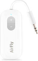 Twelve South AirFly SE, Bluetooth Wireless Audio Transmitter for AirPods/Wireless or Noise-Cancelling Headphones Use with Any 3.5 mm Audio Jack on Airplanes, Gym Equipment or iPad/Tablets AirFly SE White