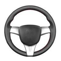 Black Artificial Leather Car Steering Wheel Cover For Chevrolet Spark 2011-2015 Spark (RU) 2020-2021 Daewoo Matiz (KR) 2010 Steering Wheels Accessorie