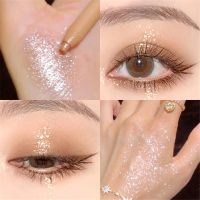 Sweet Mint Lying Silkworm Pencil Galaxy Glitter Eyeshadow Pen Long lasting Waterproof Shiny Eyeliner Outline Pen Stick Makeup