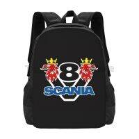 【jw】☋✚☞  Mochila de Viagem Scania para Homens e Mulheres Leve Casual Bolsa Ombro Universidade Livro Esportes Caminhada Camping