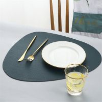 【CW】 Leather Placemat Tableware Resistant Coaster for Dining Table Insulation