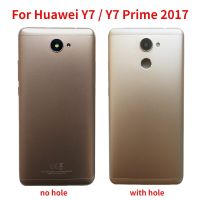 ฝาหลังสำหรับ Y7 2017 Y7 2017ชั้นหนึ่งฝาหลังปิดโทรศัพท์เคสปลอกหุ้มช่องหลังโลหะพร้อมกล้อง + ปุ่มด้านข้าง