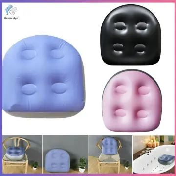 Booster Seat Inflatable Cushion Chair Backrest With Suction Cups Spa  Inflatable Cushion Inflatable Pad For Adults Kids Blue