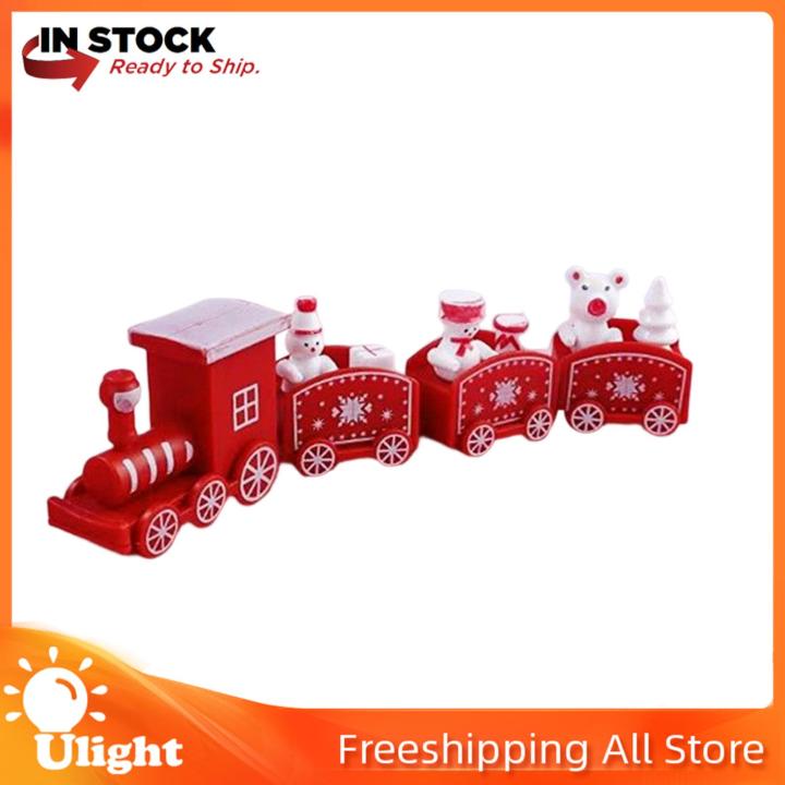 Ulight Christmas Trains Set Holiday Carrying Snowman and Bear Farmhouse ...