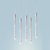 Simulated Marble Long Tube LED Pendant Light Aluminum Suspension Lamp Bedside Restaurant Bar Counter Pendant Hanging Light