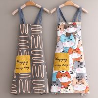 Canvas apron household kitchen female han edition antifouling 2021 new web celebrity fashionable western style cooking corset working men