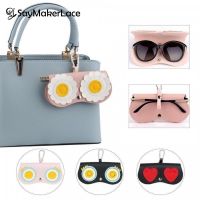 1PCS Fashion Women PU Leather Eye Glasses Case Cartoon Portable Glasses Storage Pendant Bag Sunglass Box Eyewear Pouch Bags