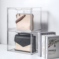 Dustproof Handbag Display Case Desktop Book Organizer HD Clear Material Lady Bag Storage Box Home Decor Luxury Display Cabinet