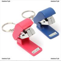 【timehee11】Portable Keychain Mini Cute Stapler For Home Office School Paper Bookbinding Gif