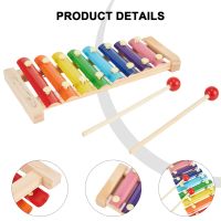 Xylophone And Drum Sticks 8 Keys Wooden Xylophone Juguetes Percussion Instruments Funny Kids Music Instrument Education Toys