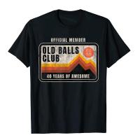 Mens Funny 40Th Birthday Old Balls Club 40 Years Of Awesome 1981 Tshirt T Shirt Family Cool Cotton Men T Shirts Printing