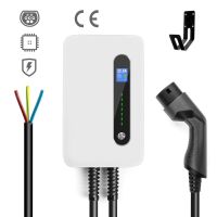 ฐานสายไฟ J28เครื่องชาร์ต EV 32A ยานพาหนะไฟฟ้าที่ชาร์จแบตในรถ EVSE Wallbox ชนิด2สาย IEC 62196-2ระดับ2 240V 7.6KW