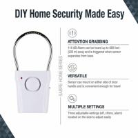 【LZ】✗❃  Home Security Business Travel Indoor Vibration Accessories Sensor Alert 120dB Anti-theft Hotel Window Handle Door Alarm Shop