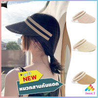 Sweet หมวก​สานครึ่งหัว หมวกสานกันแดด สไตล์เกาหลี  Sun hat